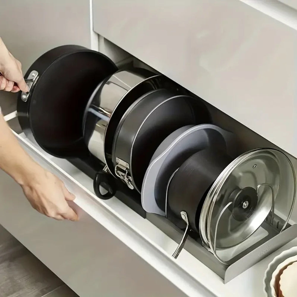 Expandable Pot and Pan Rack