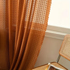 Amber Glow Crochet Curtains