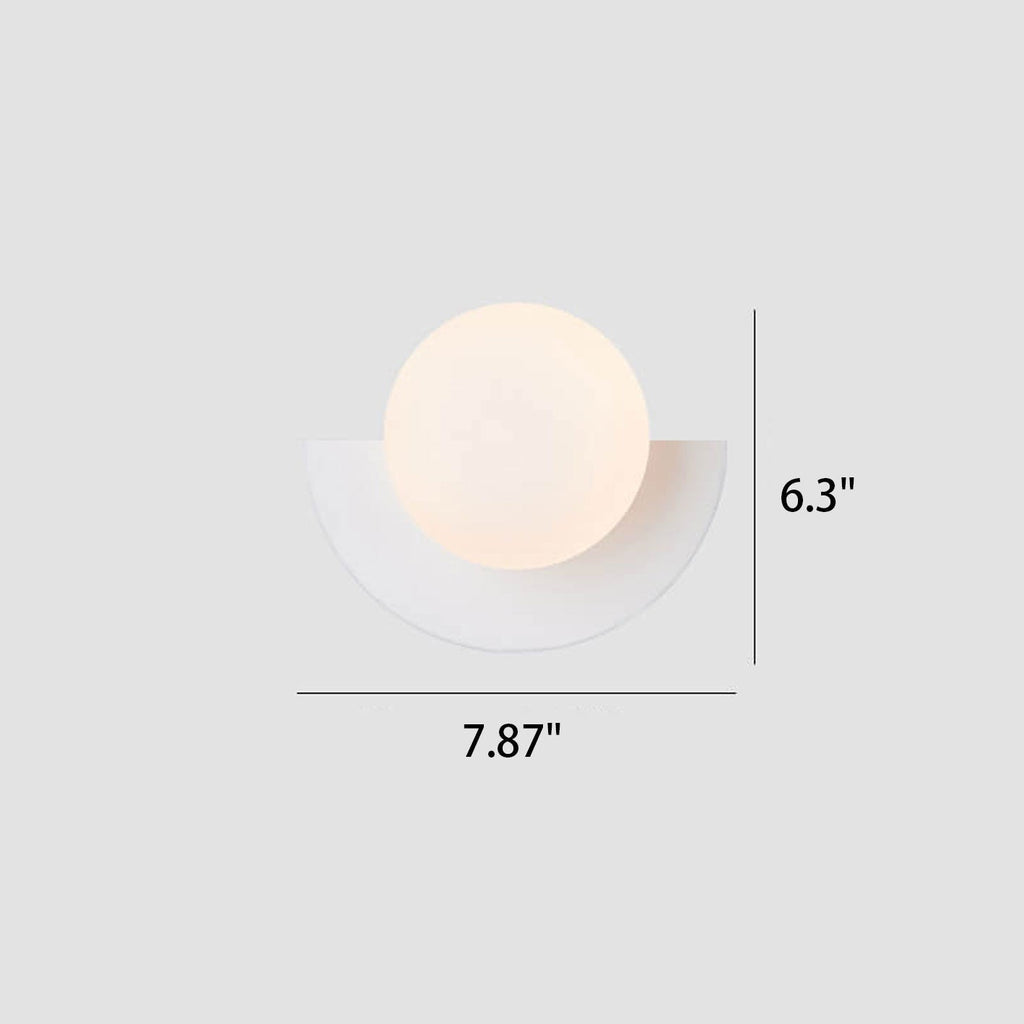 Modern Spherical Glass Wall Sconce