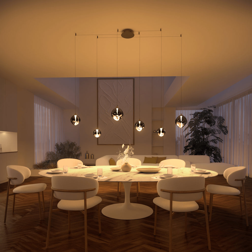 Somos Adjustable LED Pendant Light – Modern Metal Design with Height Adjustment