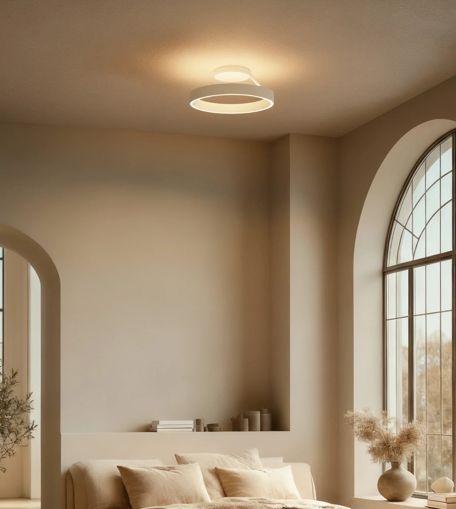 Solei Dimmable LED Ceiling Light – Elegant Aluminium Design with Adjustable Brightness