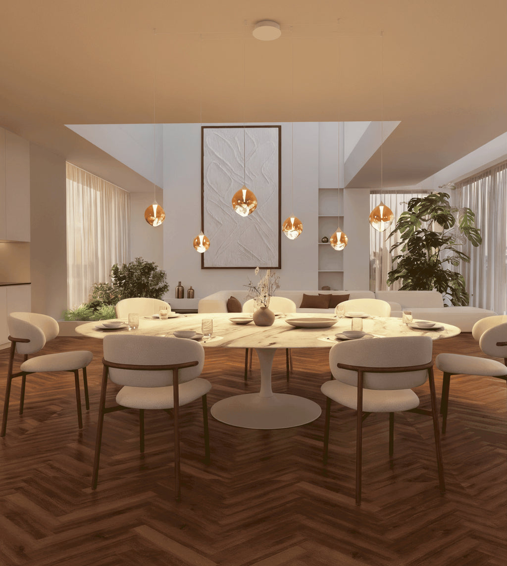 Somos Adjustable LED Pendant Light – Modern Metal Design with Height Adjustment