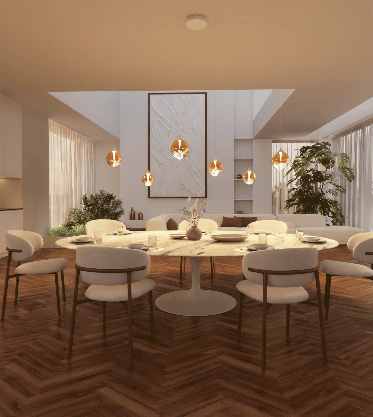 Somos Adjustable LED Pendant Light – Modern Metal Design with Height Adjustment