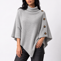Women's Knitted Turtleneck Poncho