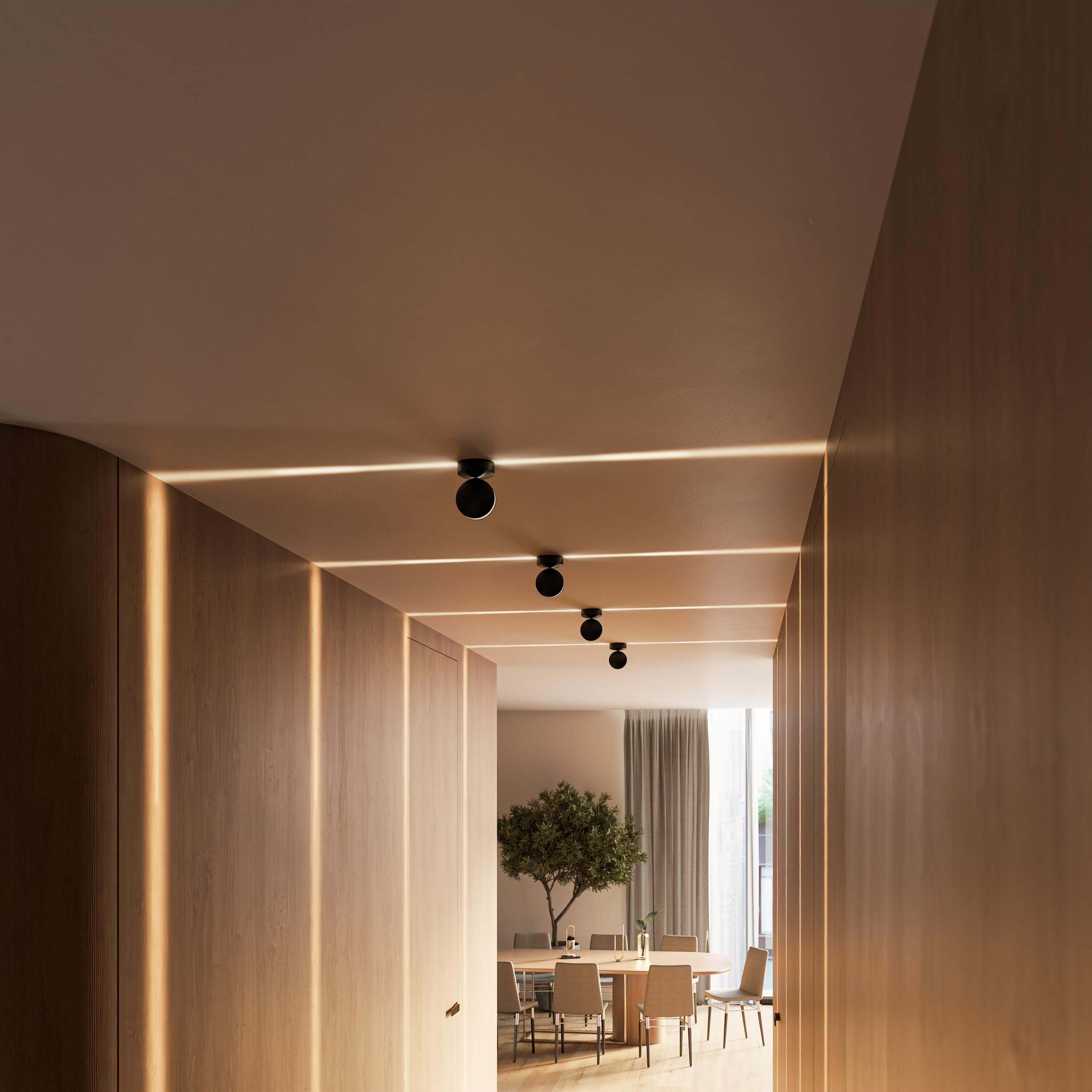 Spectra White LED Ceiling Light – Modern Aluminium Design with Elegant Illumination
