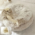 Hooded Faux Fur Pet Bed