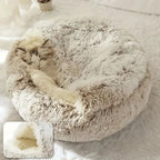 Hooded Faux Fur Pet Bed