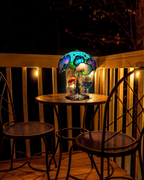 Mushroom Stained-Glass Table Lamp