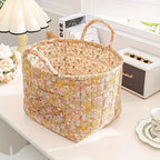 Floral Canvas Storage Basket