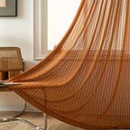 Amber Glow Crochet Curtains