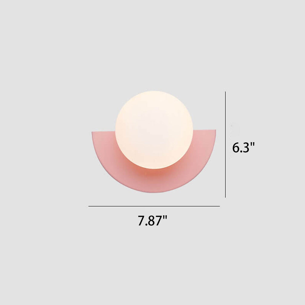 Modern Spherical Glass Wall Sconce