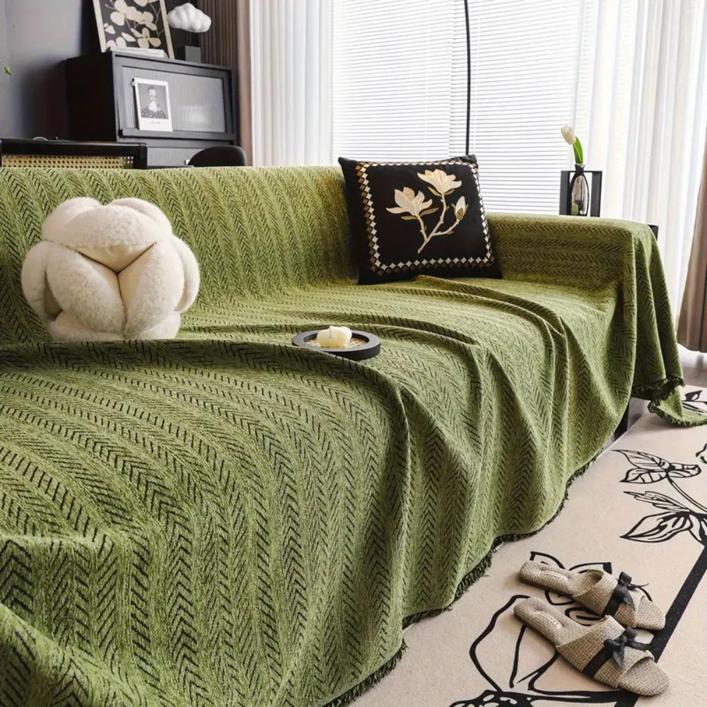 Herringbone Chenille Sofa Cover