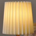 Korean Pleated Wood Table Lamp
