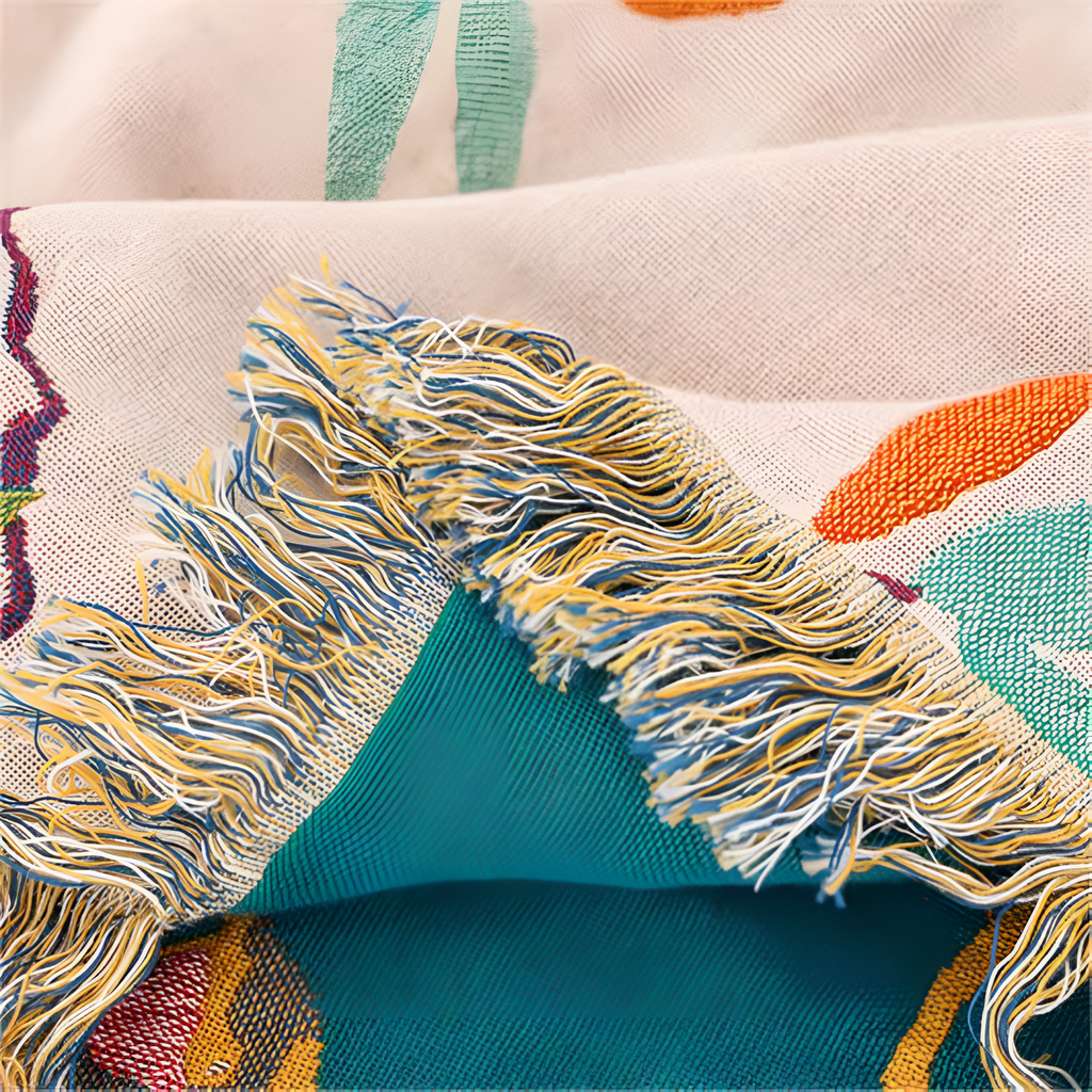 Whimsical Bird Cotton Blanket