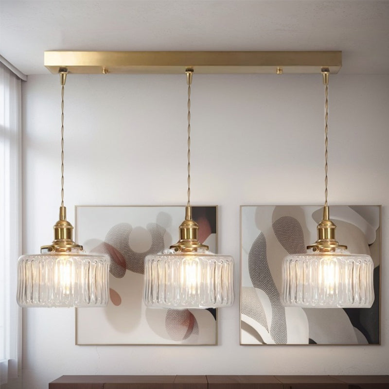 Vintage Crystal Glass Pendant Light