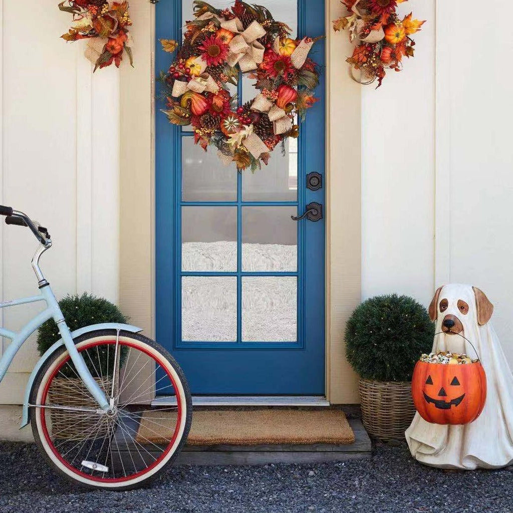 Pumpkin Puppy Garden Decor