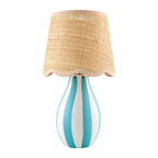 Striped Ceramic Seagrass Table Lamp