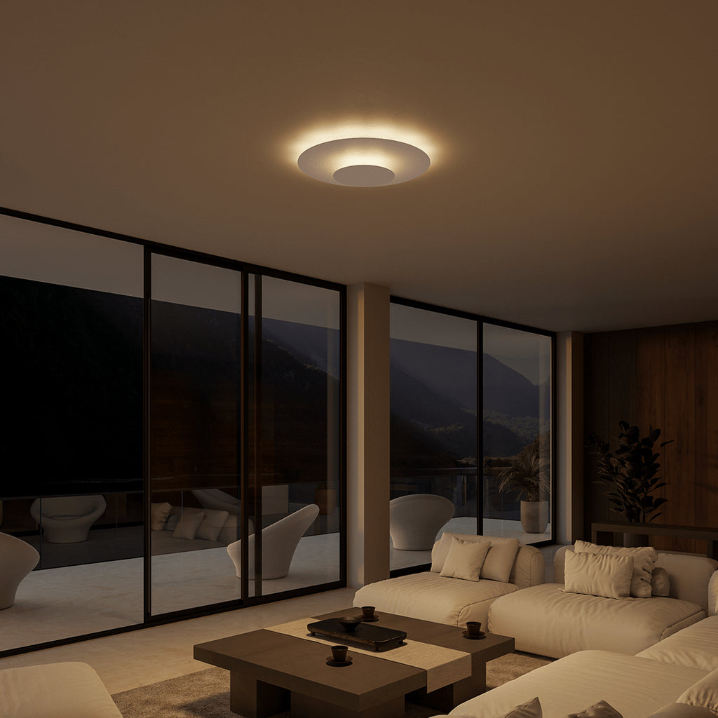 Tulio White LED Ceiling Light – Modern Design with Soft Indirect Illumination