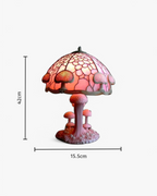 Mushroom Stained-Glass Table Lamp