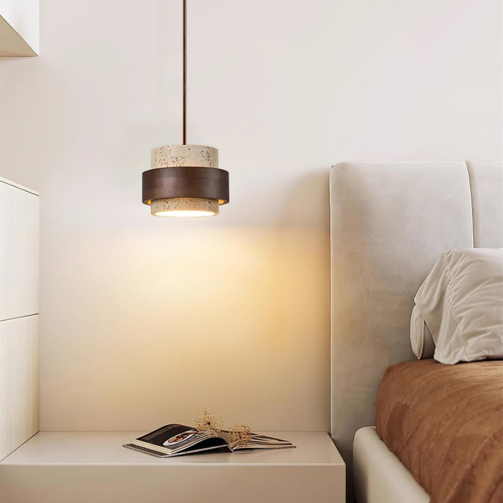 Perra Travertine Pendant Light