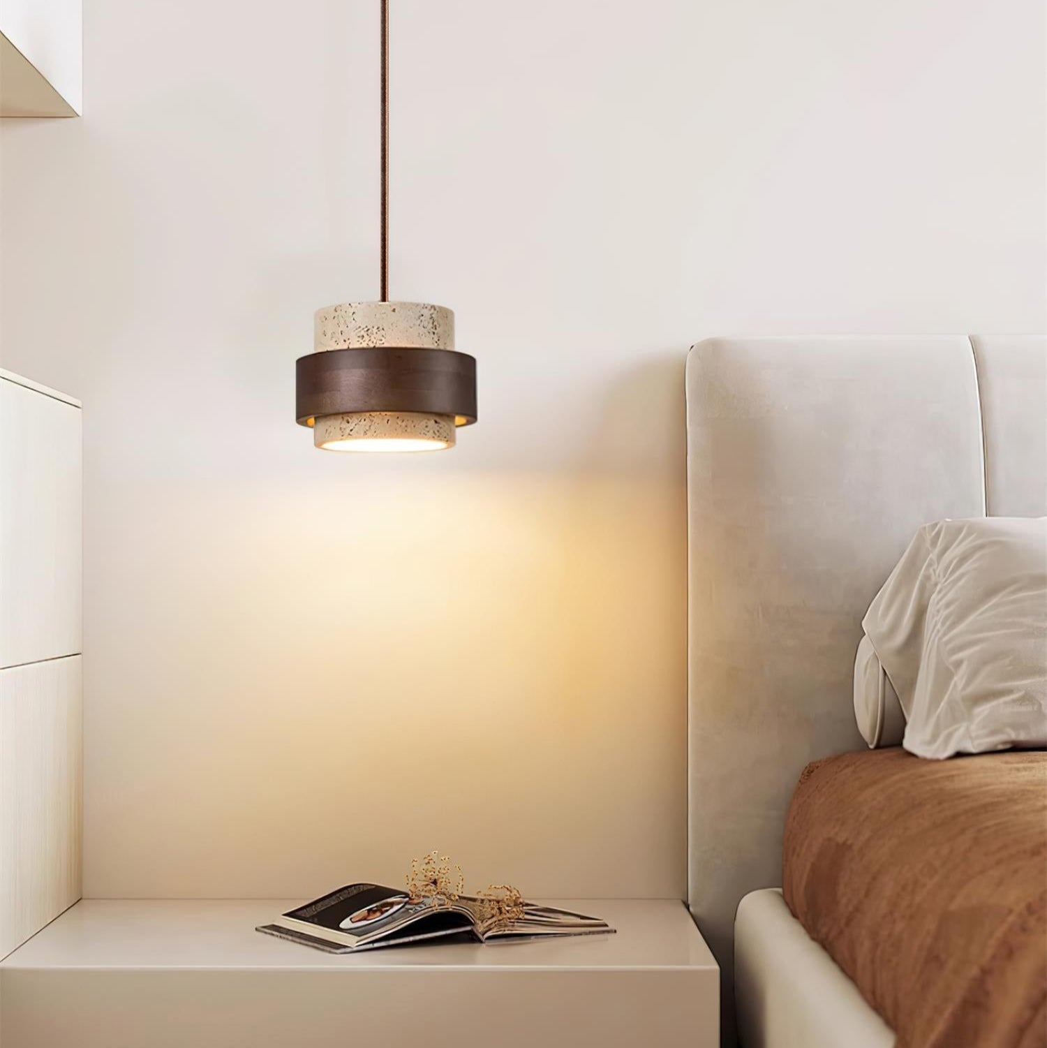 Perra Travertine Pendant Light