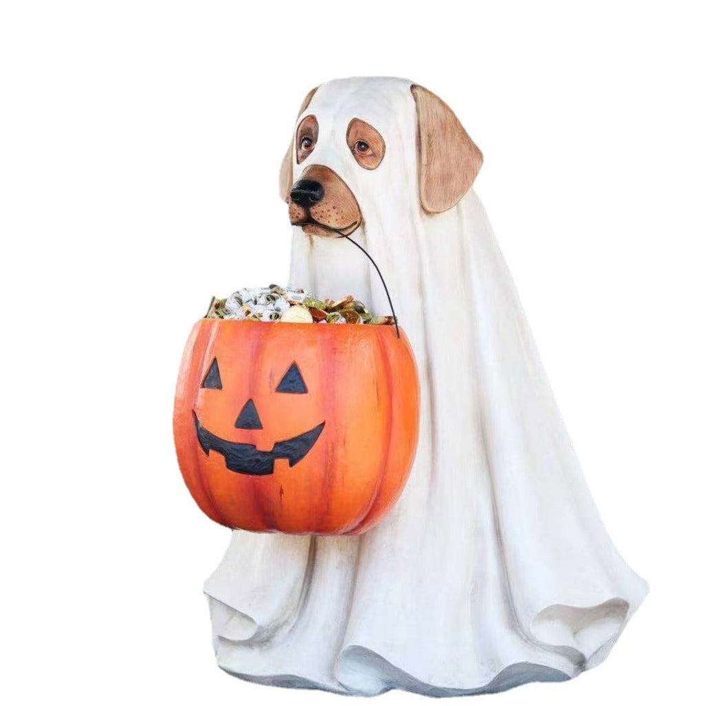Pumpkin Puppy Garden Decor
