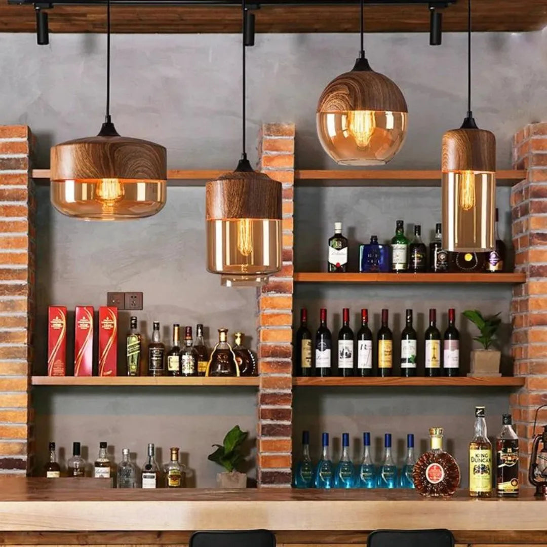 Scandinavian Wood Ceiling Light