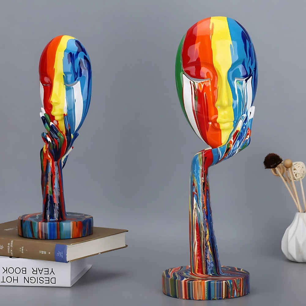 Mystique Face Art Sculpture