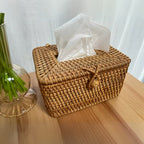 Rattan Tissue Box Cover