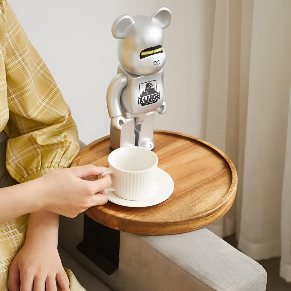 Clip-On Walnut Sofa Tray