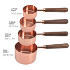 Copper Measuring Cup and Spoon Set