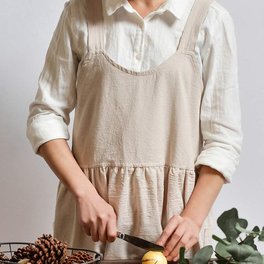 Cross-Back Apron with Pockets