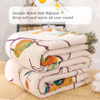 Whimsical Bird Cotton Blanket