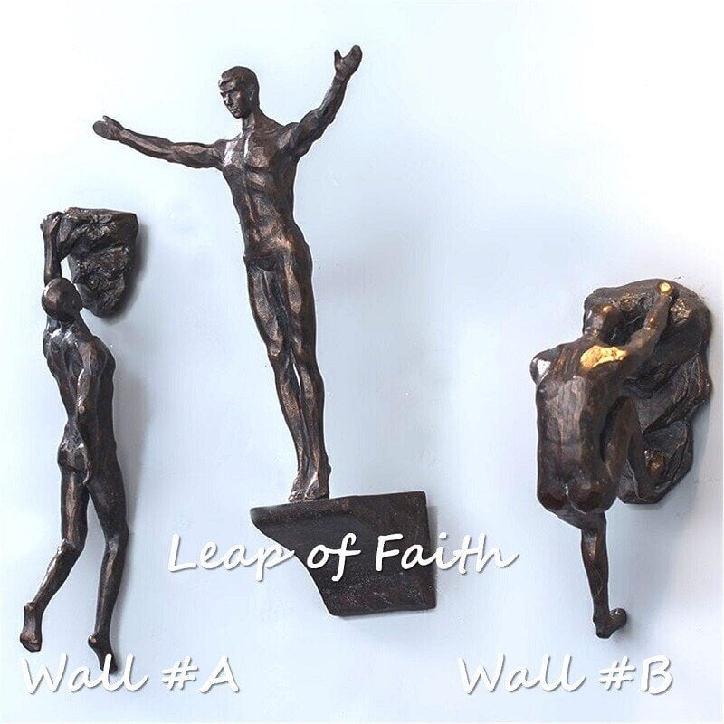 Climbing Figure Wall Sculpture