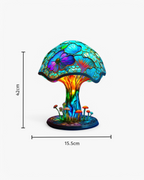Mushroom Stained-Glass Table Lamp