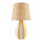 Striped Ceramic Seagrass Table Lamp