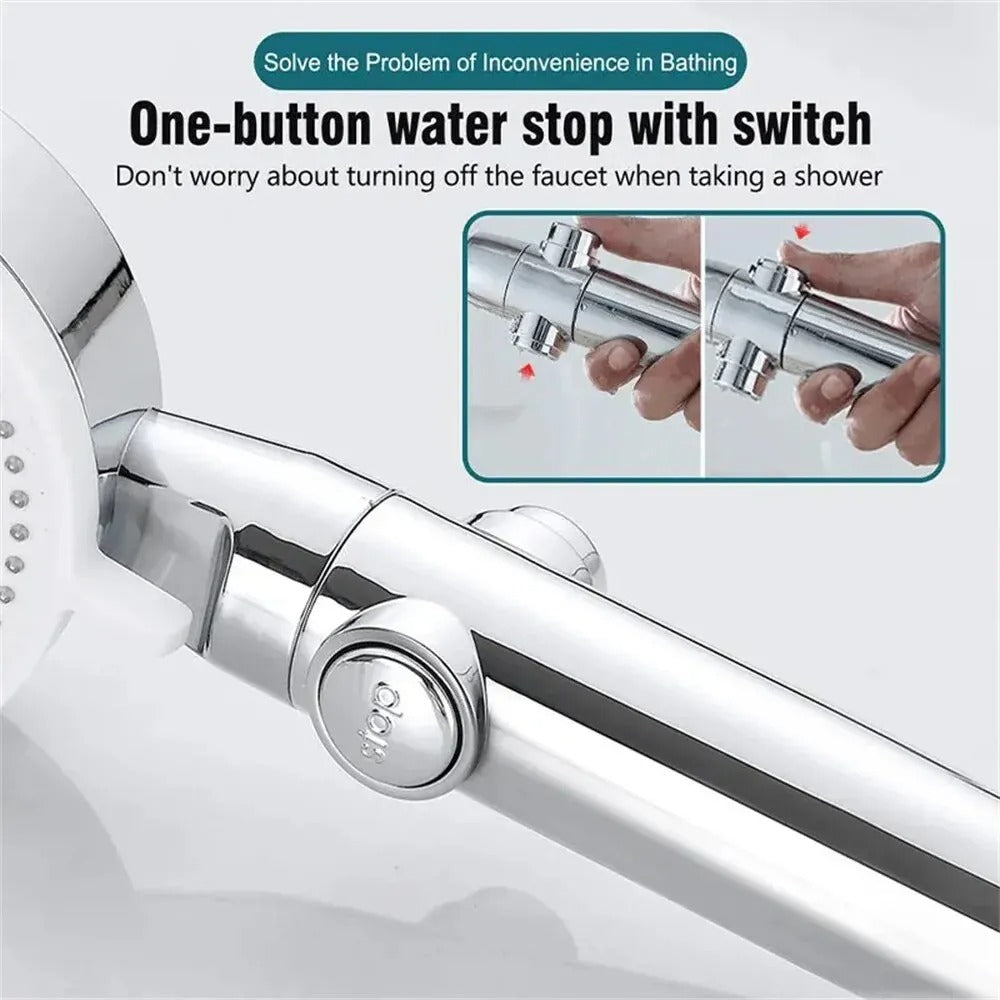 High-Pressure Shower Head with Hose