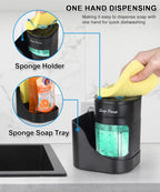 Dish Soap Dispenser with Sponge Holder