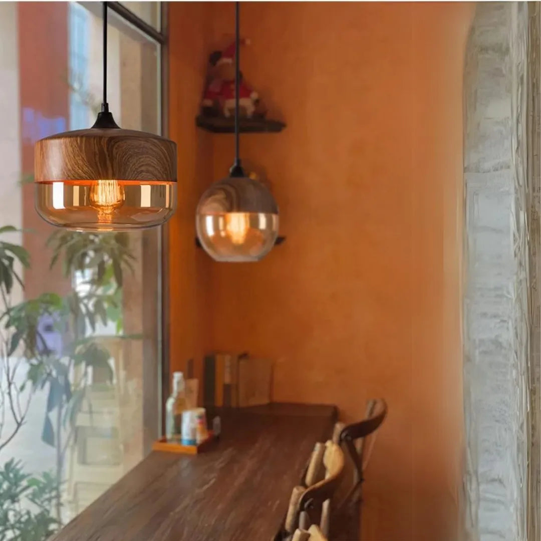Scandinavian Wood Ceiling Light