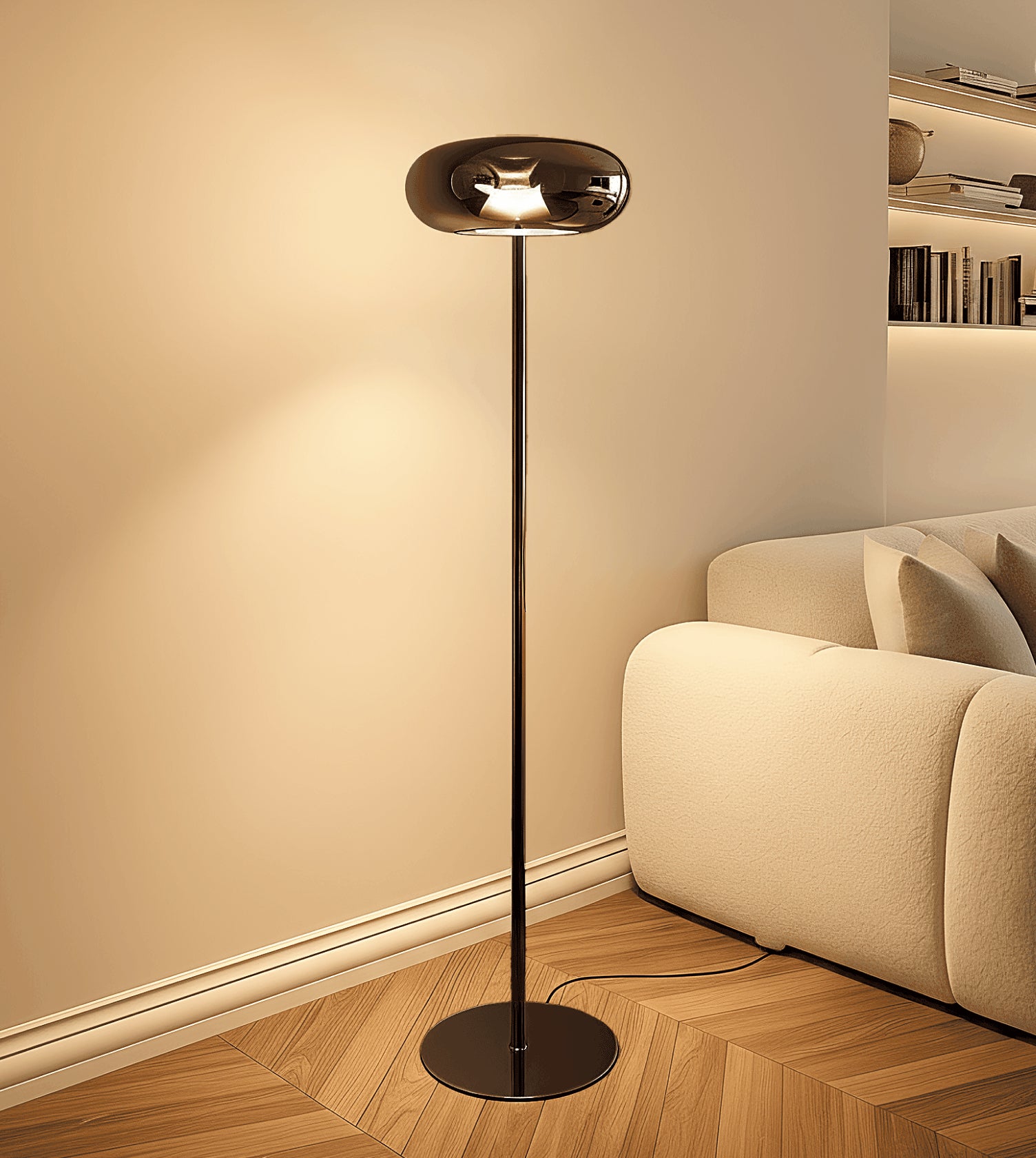 Lumira Dimmable LED Floor Lamp – Modern Metal Design with Adjustable Brightness