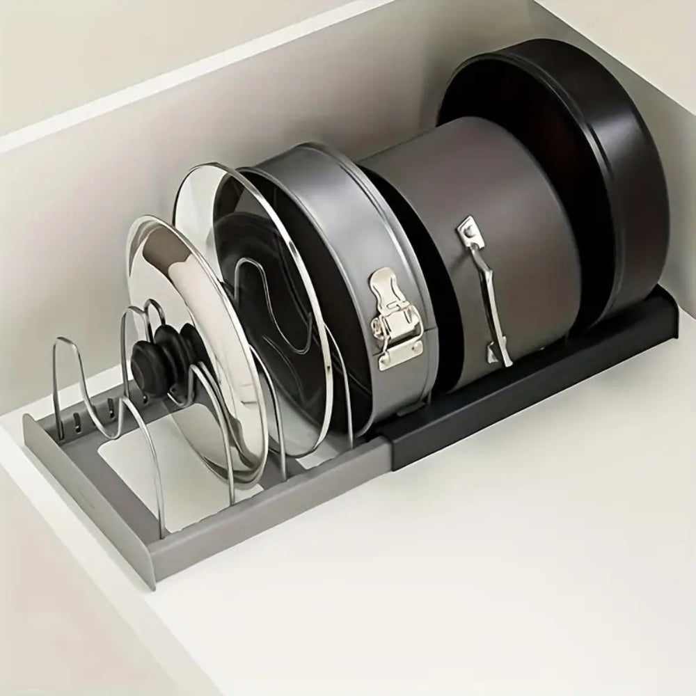 Expandable Pot and Pan Rack