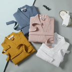 Waffle V-Neck Bathrobe
