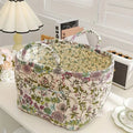 Floral Canvas Storage Basket
