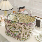 Floral Canvas Storage Basket