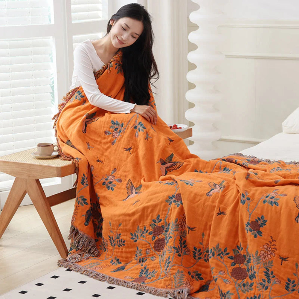 Ornate Decorative Cotton Blanket