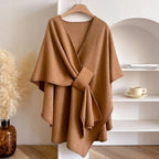 Women's Windproof Shawl Coat