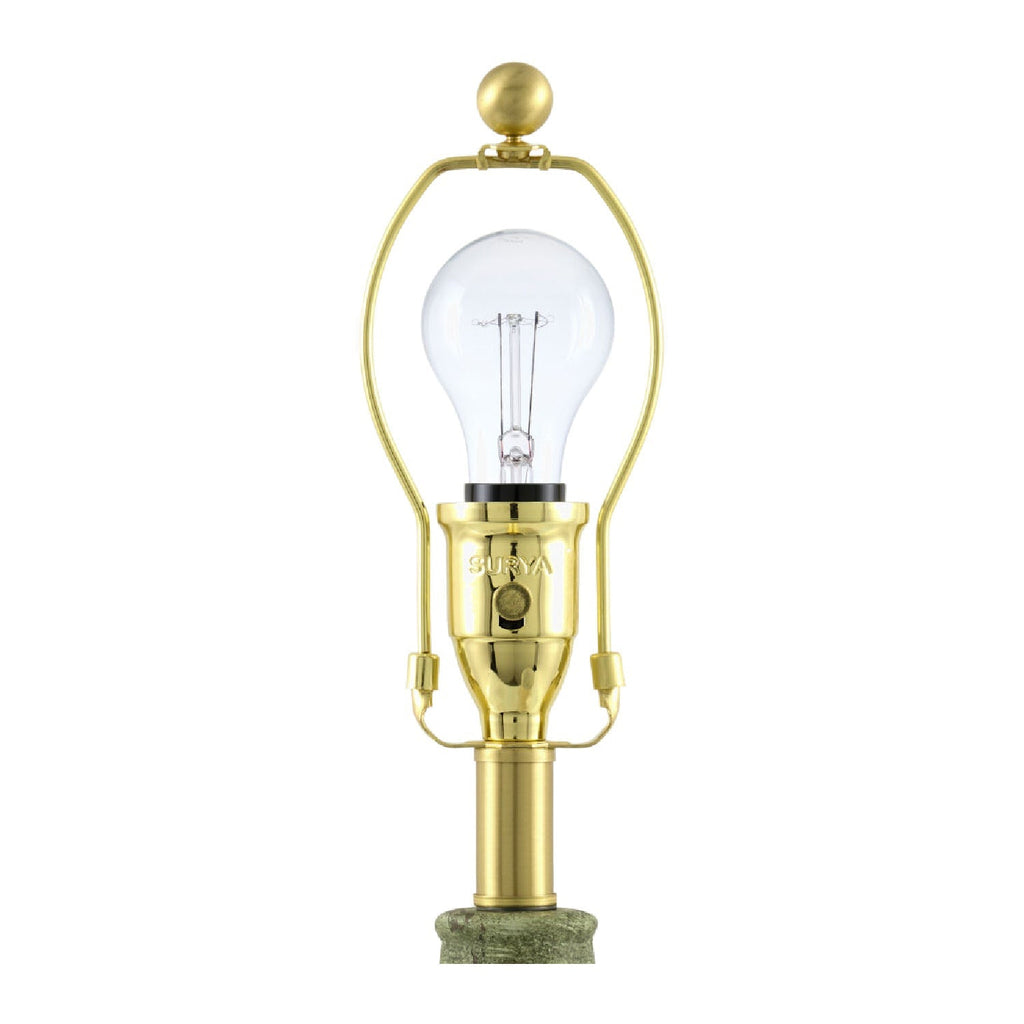 Hand-Painted Green Ceramic Table Lamp