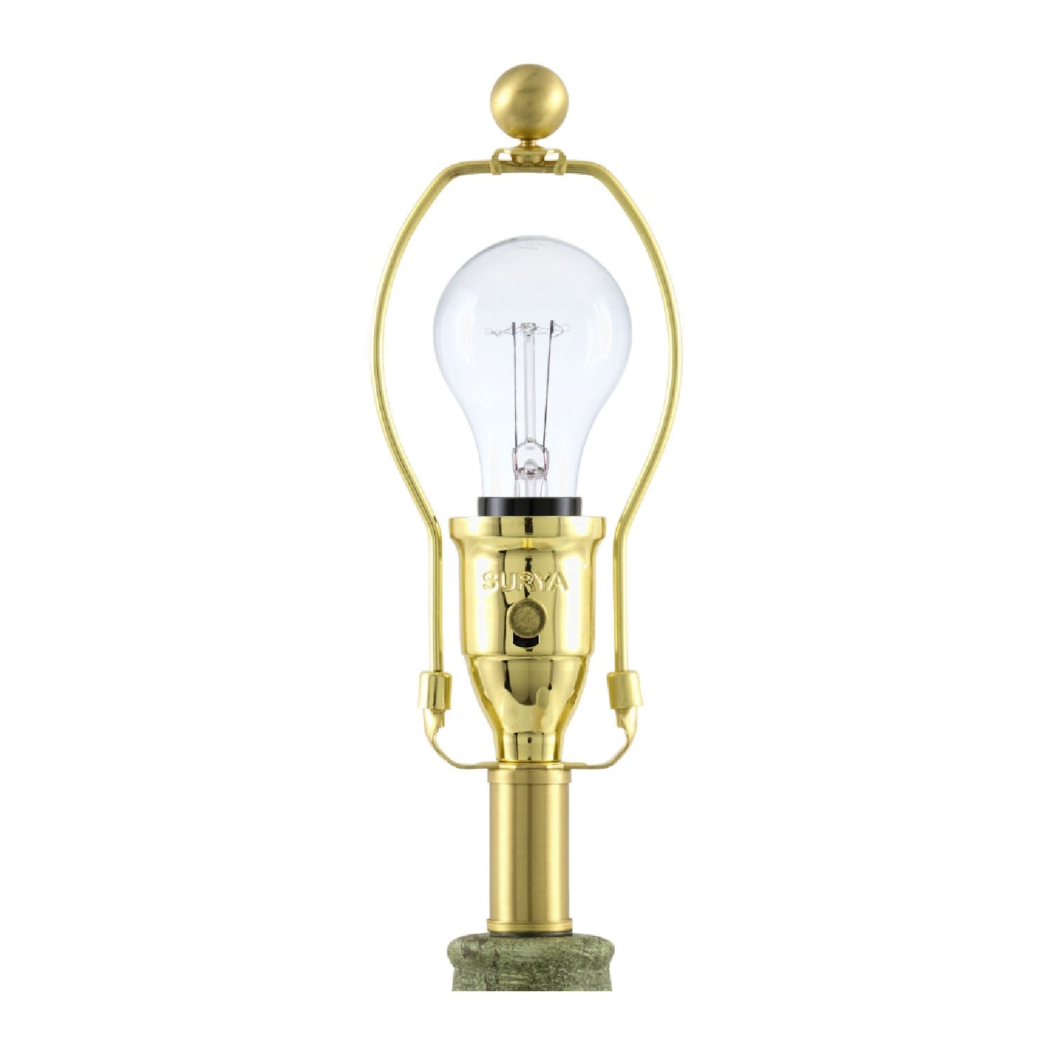 Hand-Painted Green Ceramic Table Lamp