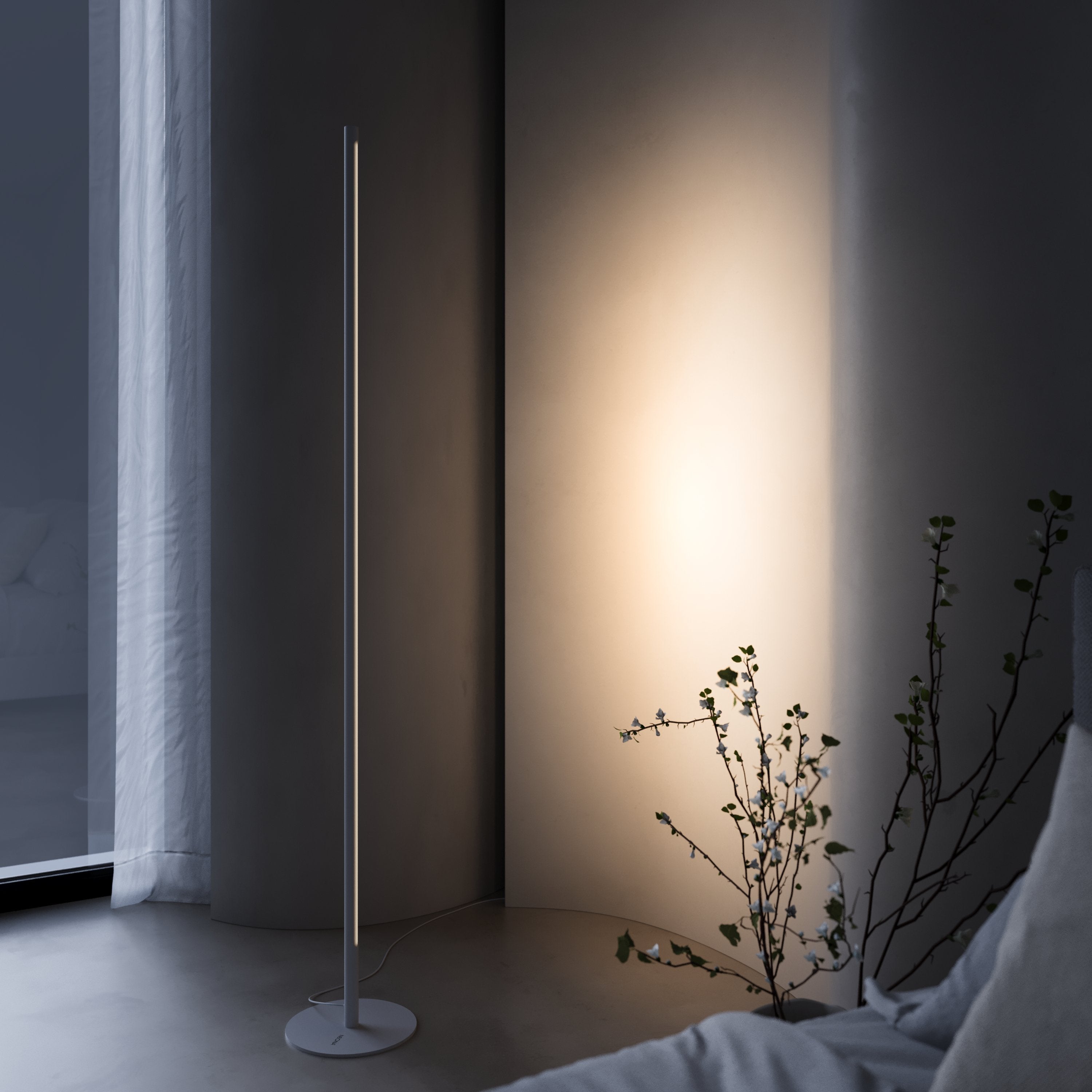 Selene Dimmable LED Floor Lamp – Elegant Aluminium Design with Adjustable Brightness