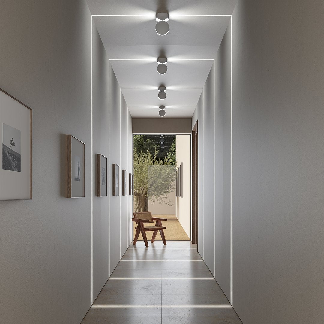 Spectra White LED Ceiling Light – Modern Aluminium Design with Elegant Illumination